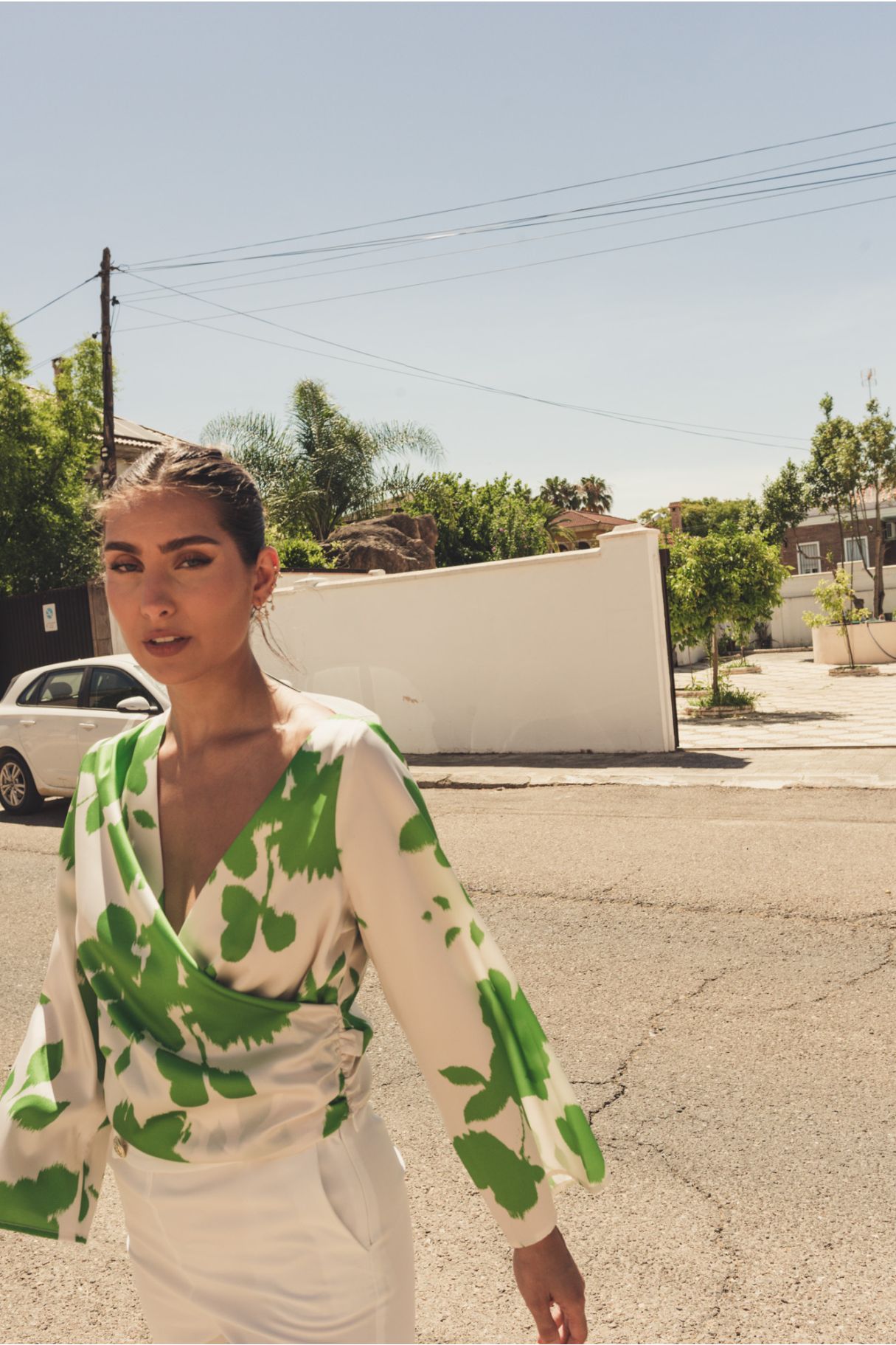 BLUSA ESTAMPADA FLORAL VERDE