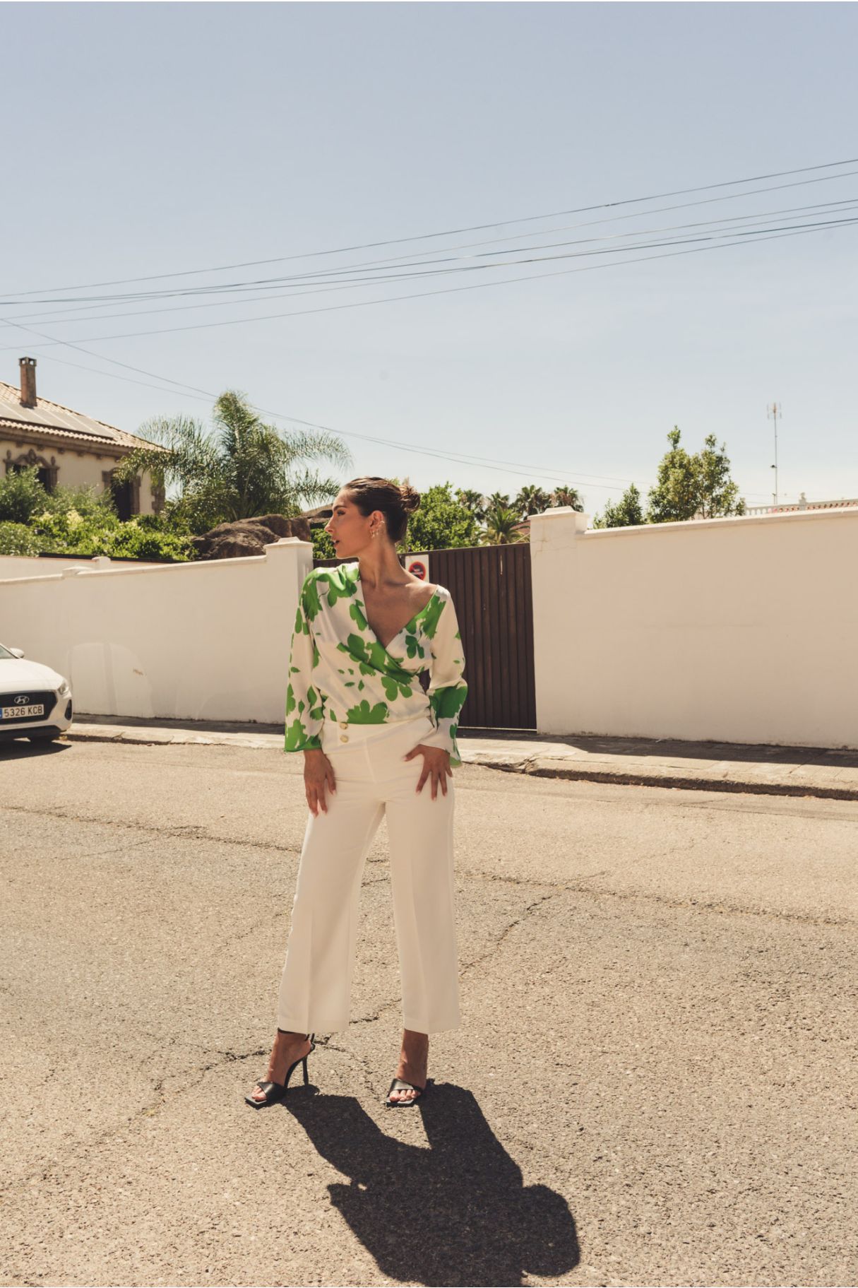 BLUSA ESTAMPADA FLORAL VERDE