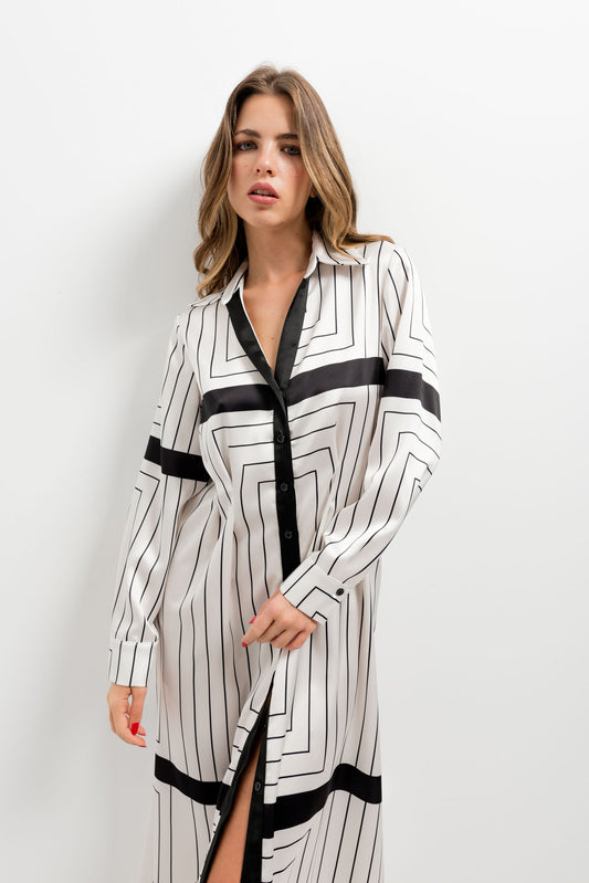 VESTIDO CAMISEIRO RISCAS