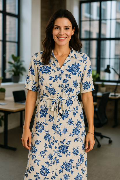 VESTIDO CAMISEIRO MIDI